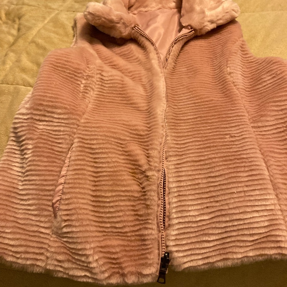 Soft Pink Faux Fur Vest